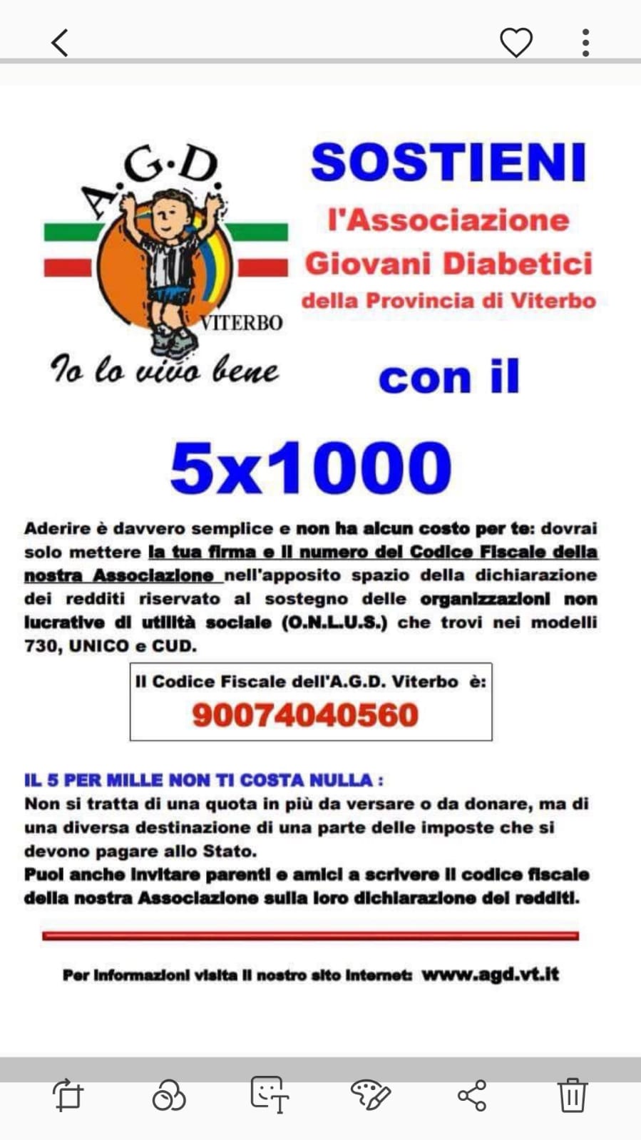 Sostieni AGD Viterbo con il 5x1000