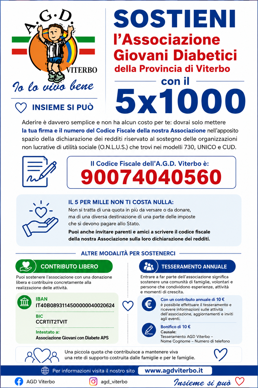 Sostieni AGD Viterbo con il 5x1000